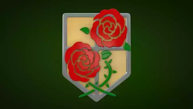 Attack on Titan - Garrison - Logo Low-poly 3D model