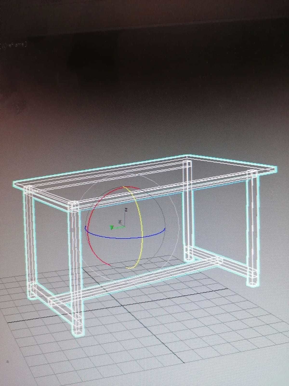table 3d modelling  Low-poly 3D model_3