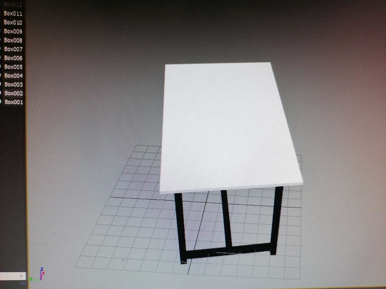 table 3d modelling  Low-poly 3D model_10