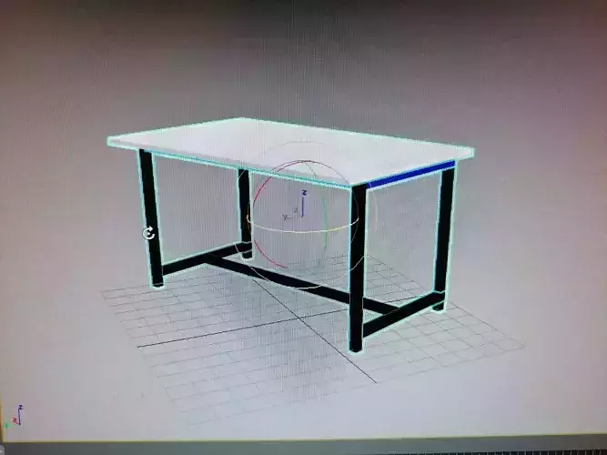 table 3d modelling  Low-poly 3D model