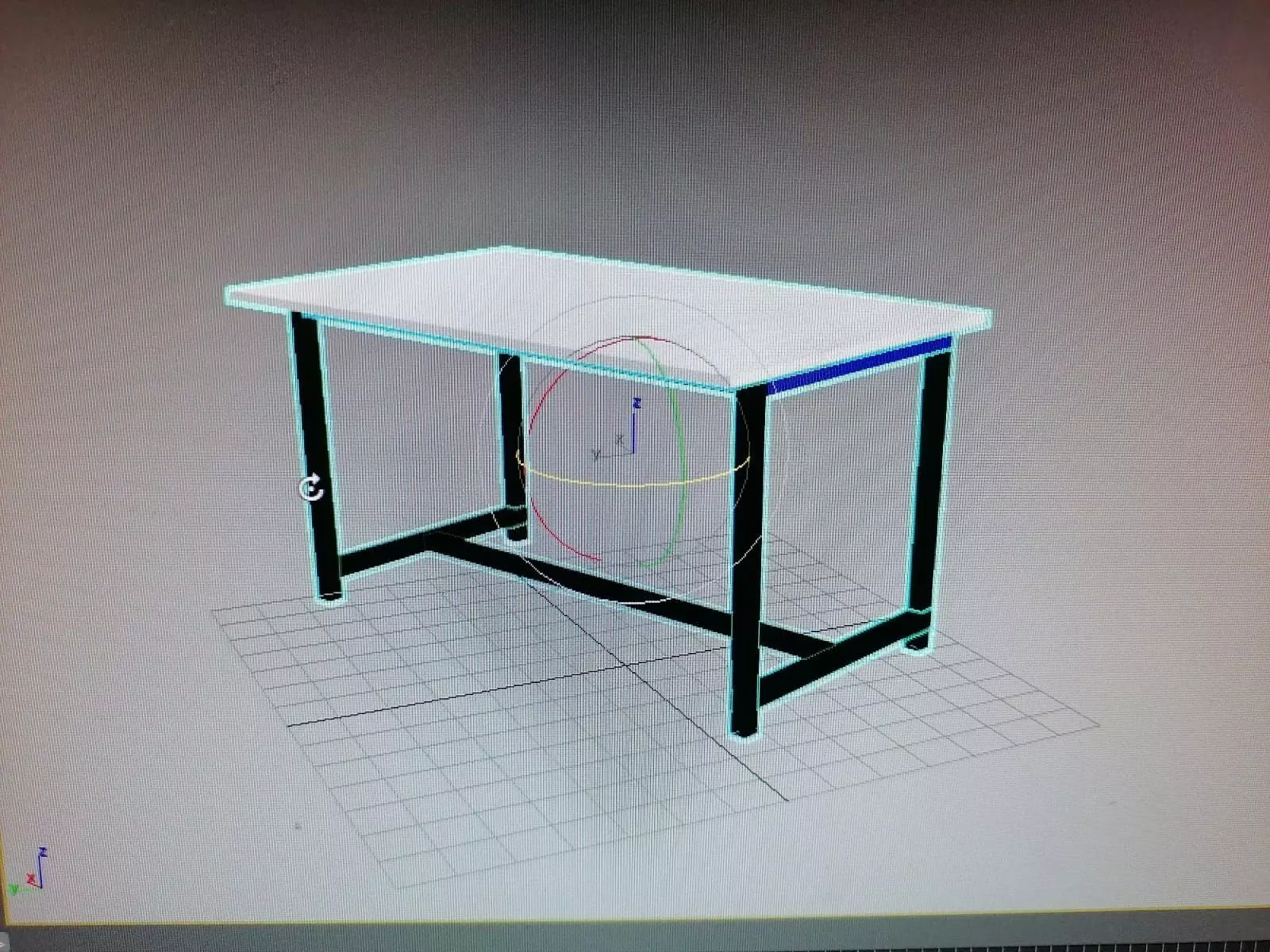 table 3d modelling  Low-poly 3D model_0