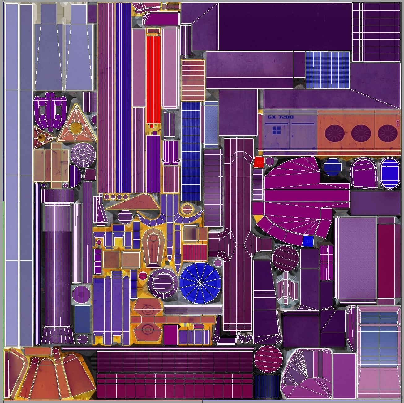 Crane Barge - low poly Low-poly 3D model_46