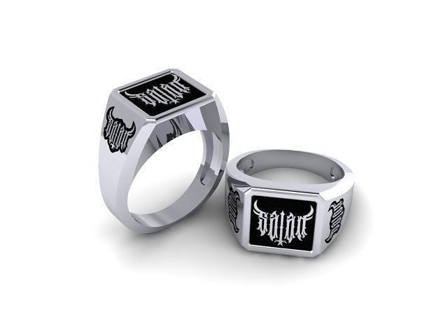 Ring Satan font 3D print model