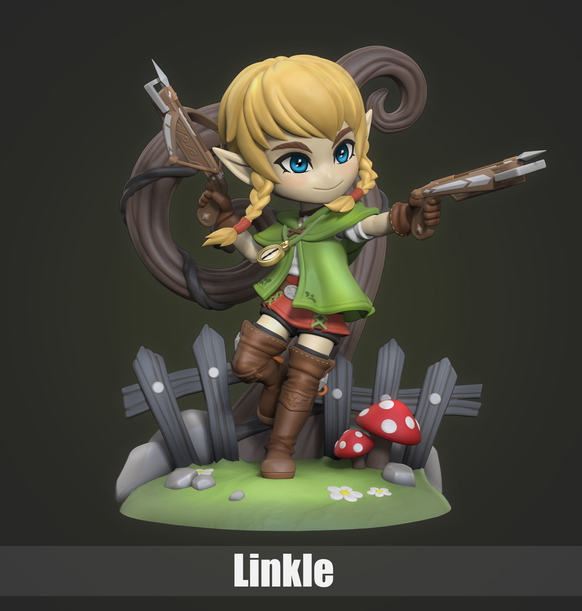 Linkle Chibi from Hyrule Warriors 3D print model_3