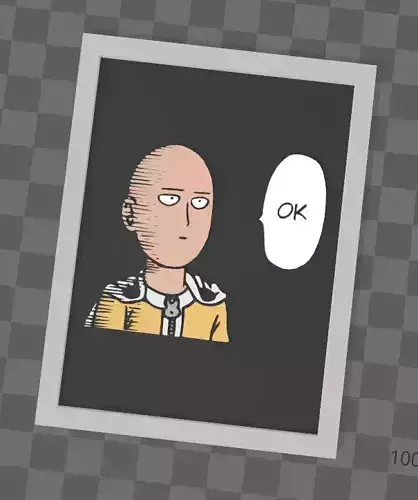 SAITAMA ONE PUNCH MAN CUADRO 3D print model
