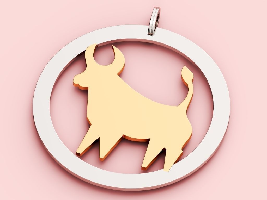 Taurus Pendant 3D print model_1