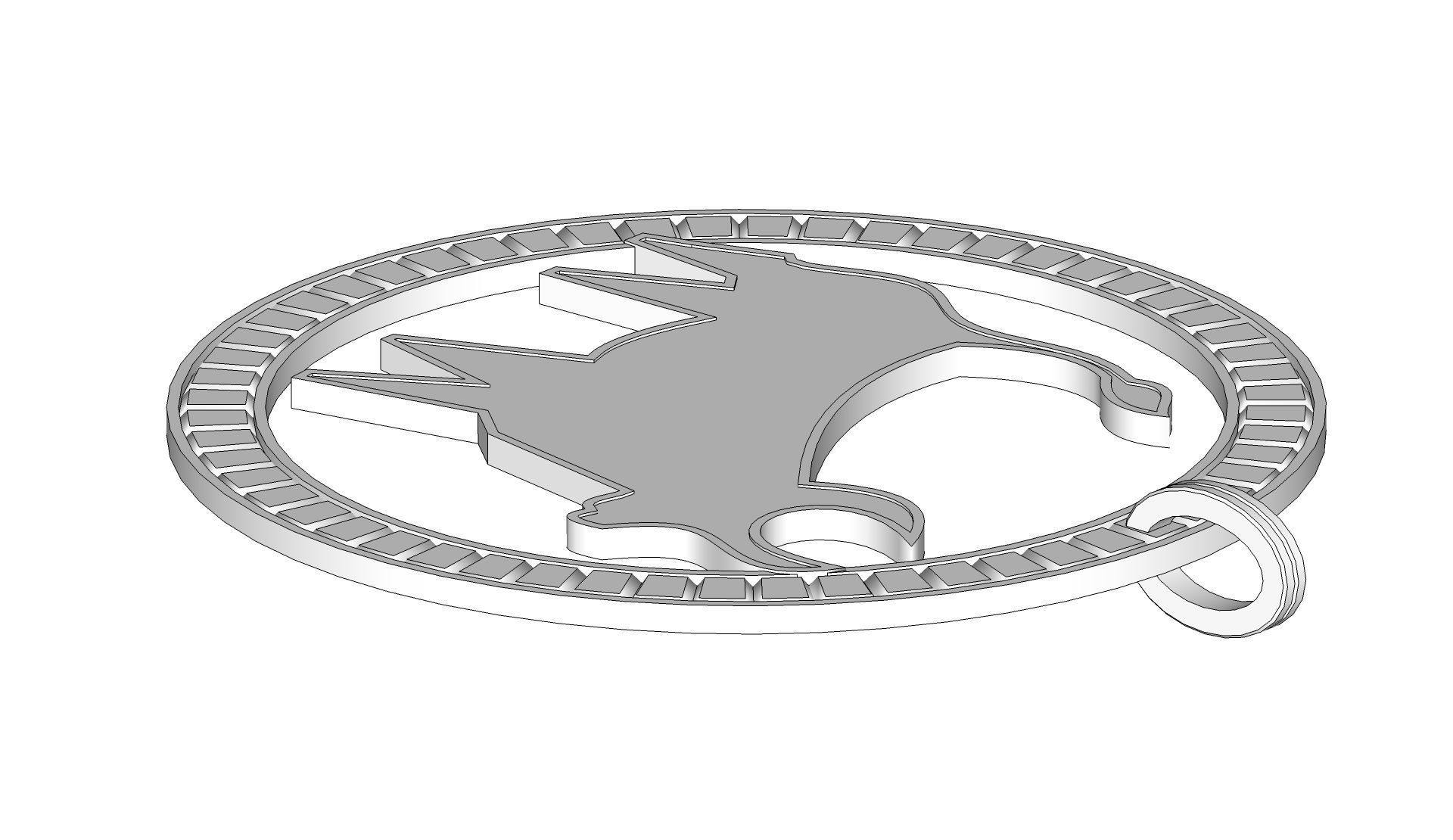 Taurus Pendant 3D print model_8