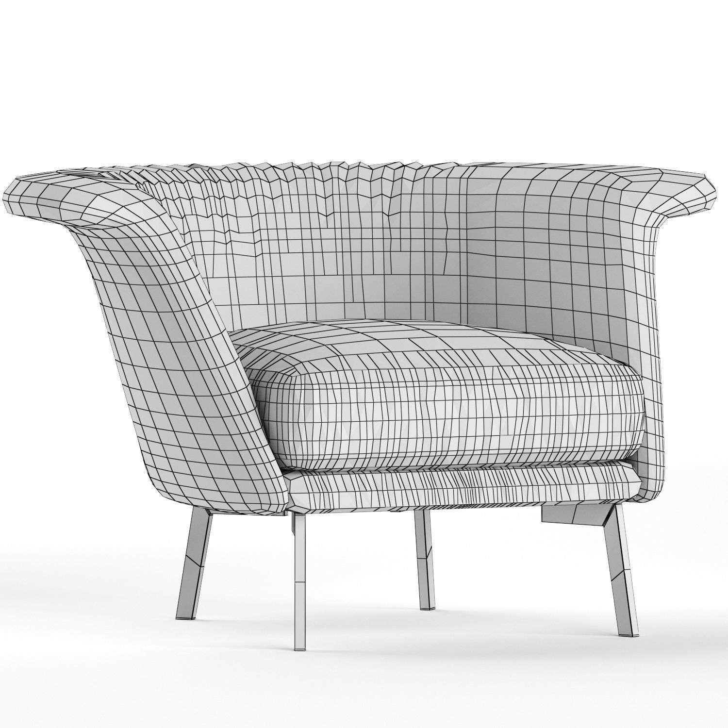 Bonaldo Lovy armchair 3D model_4