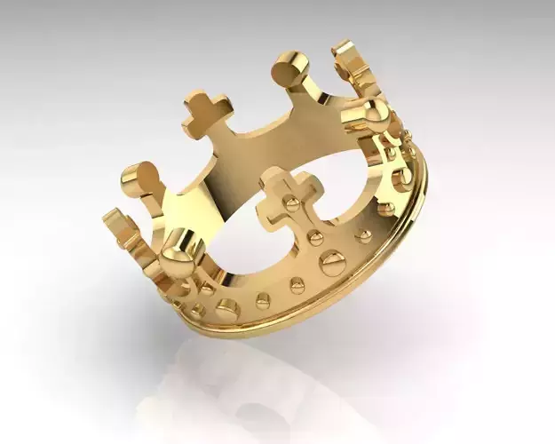 Crown Cross Ring