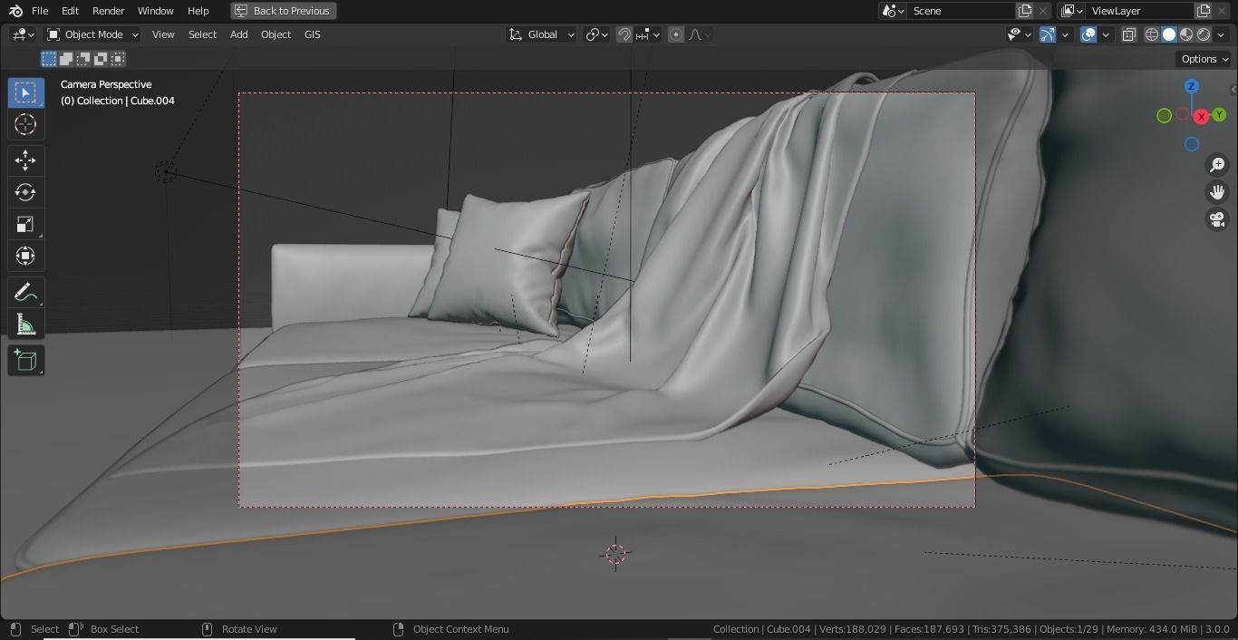 Realistic Couch Model sofa 3D model_23