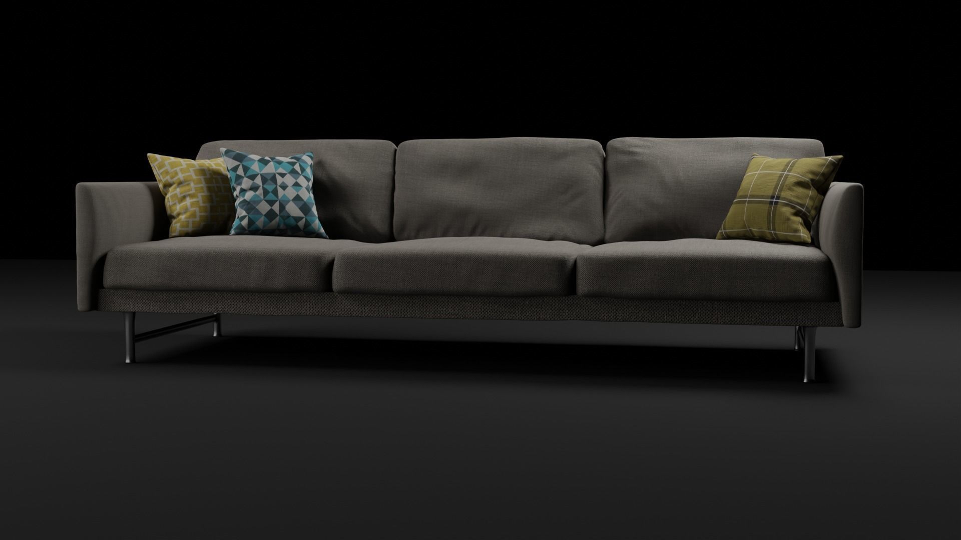 Realistic Couch Model sofa 3D model_11