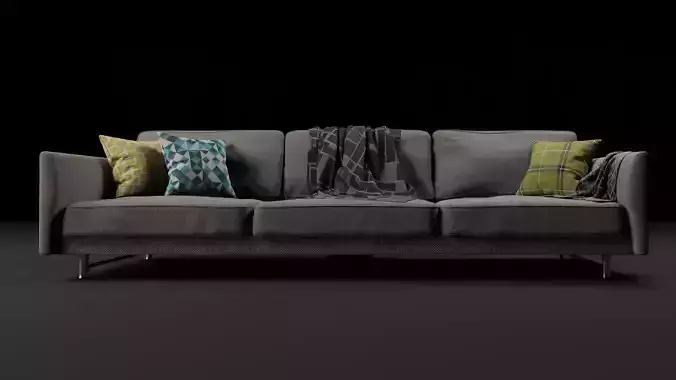 Realistic Couch Model sofa