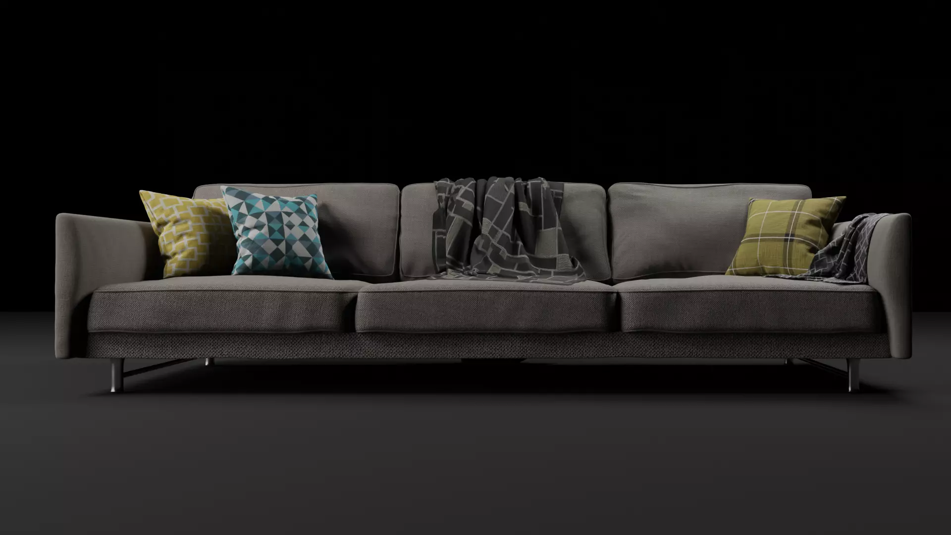 Realistic Couch Model sofa 3D model_0