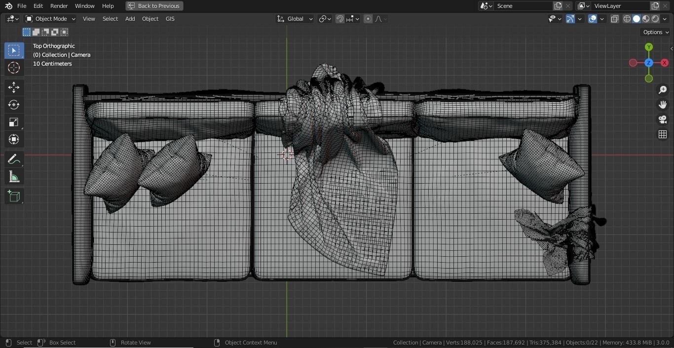 Realistic Couch Model sofa 3D model_26