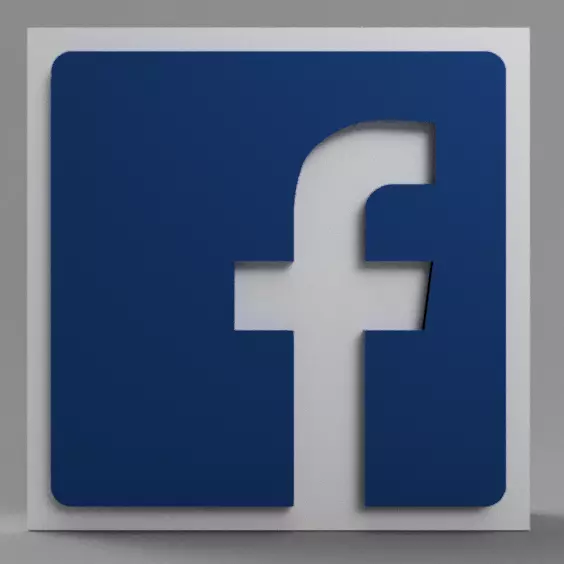 Facebook logo 1 3D model