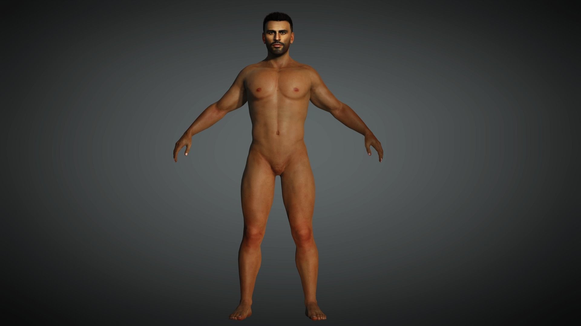 AAA Apocalypse Male Character 03 Low-poly 3D model_8