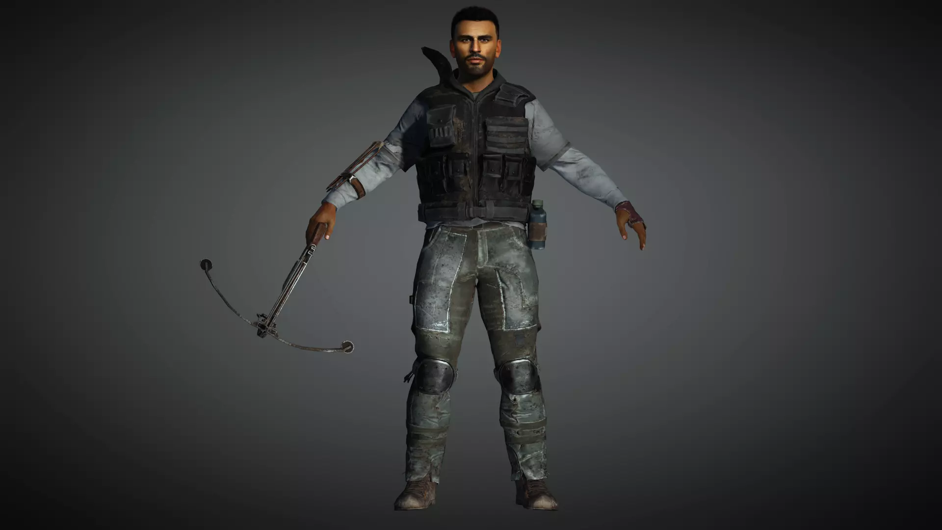 AAA Apocalypse Male Character 03 Low-poly 3D model_0