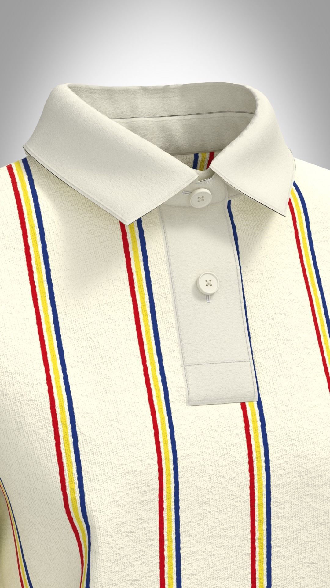 Womens Rugby Polo shirt Low-poly 3D model_3