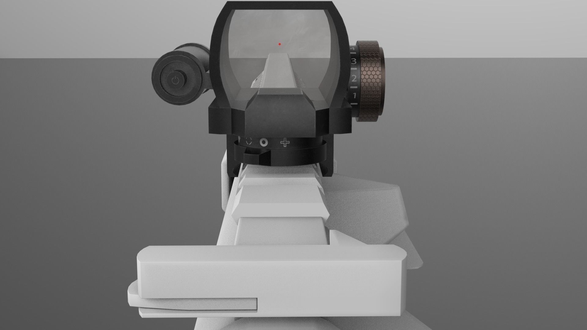 Holoref Reflex Scope Low-poly 3D model_8