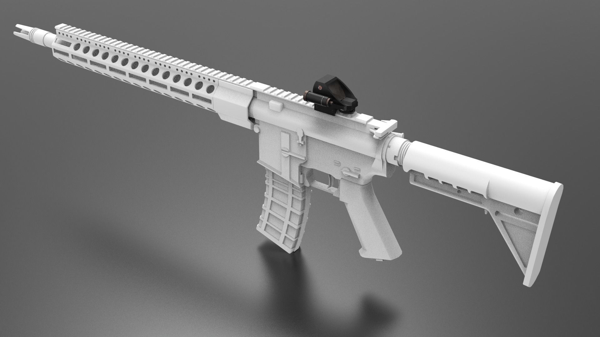 Holoref Reflex Scope Low-poly 3D model_6