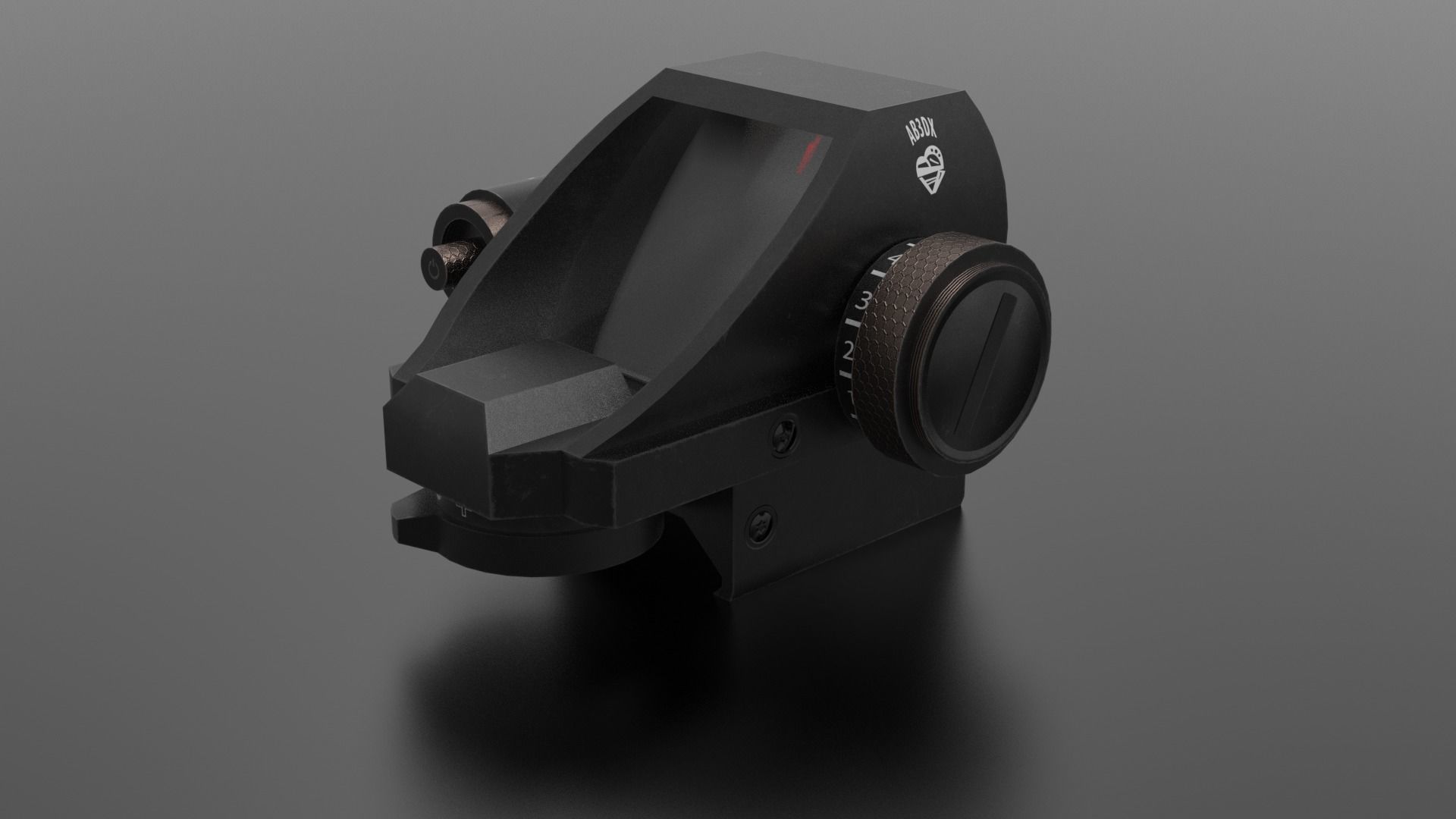 Holoref Reflex Scope Low-poly 3D model_3