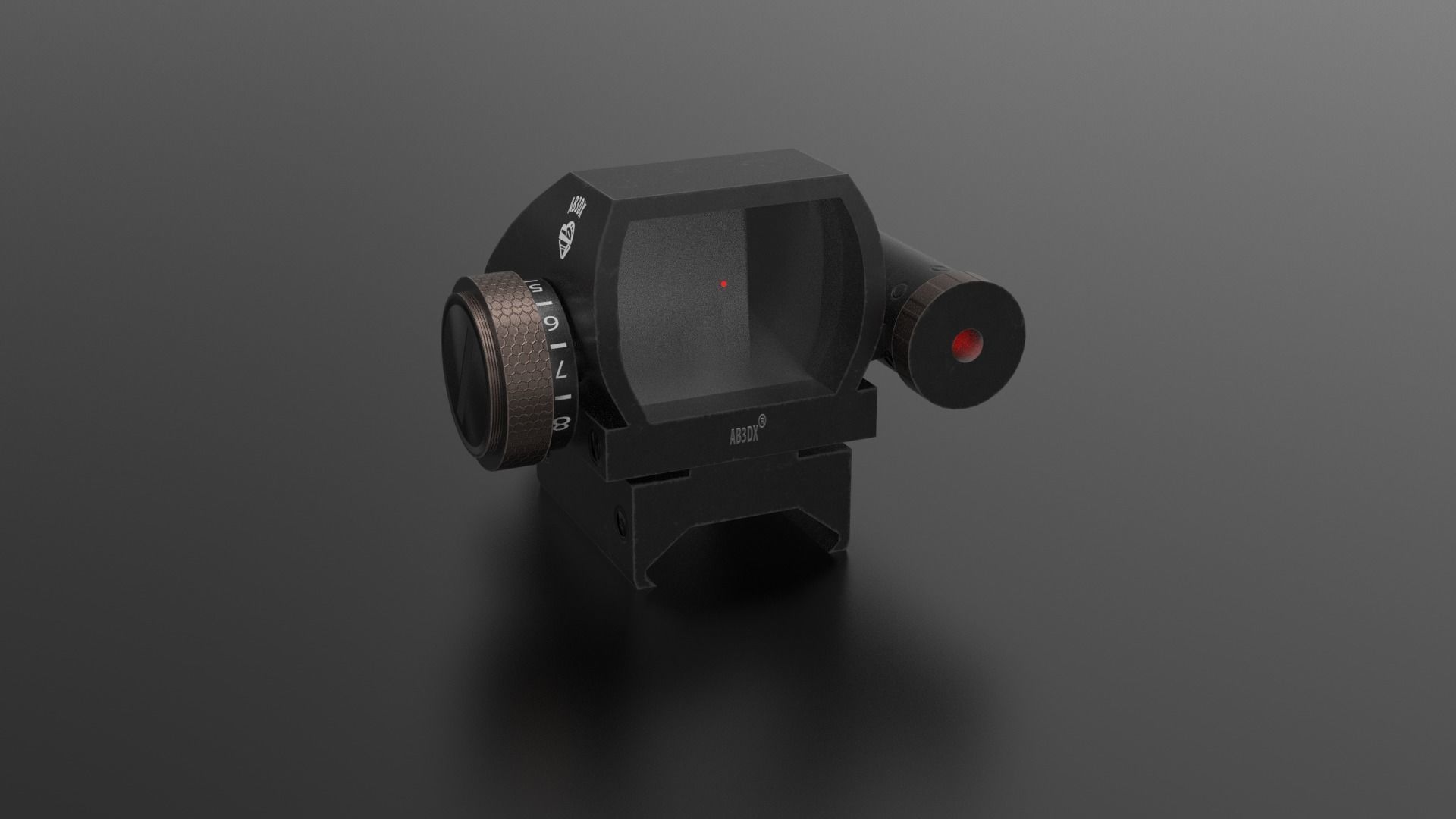 Holoref Reflex Scope Low-poly 3D model_4