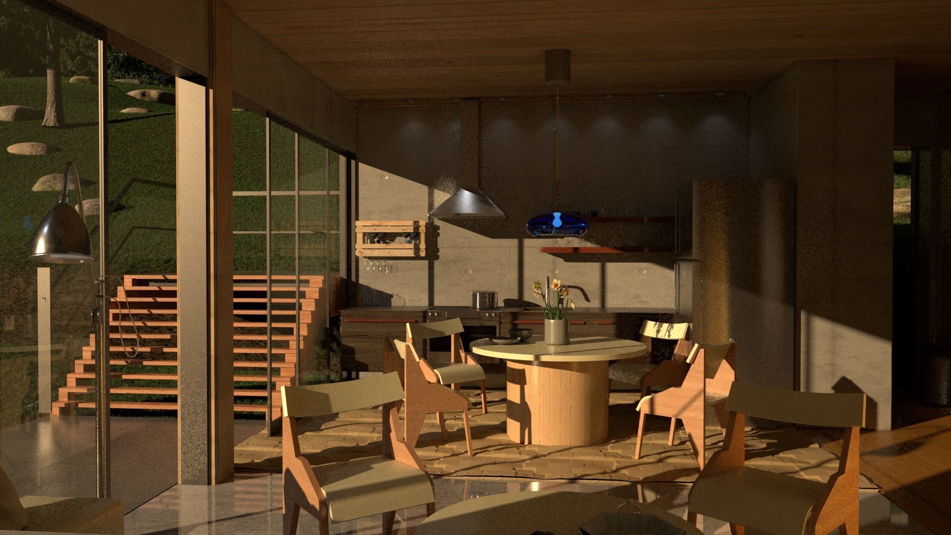 laosMovikheien wooden house in desert 3D model_8