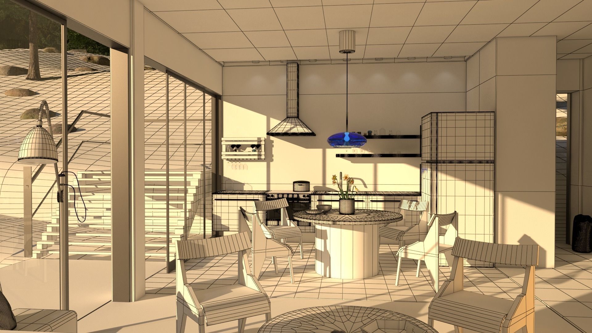 laosMovikheien wooden house in desert 3D model_16