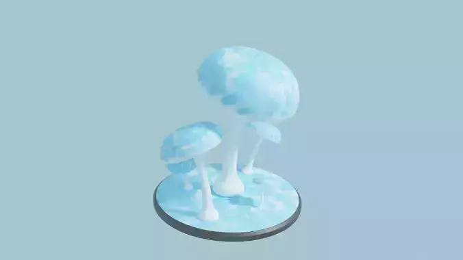 Mushroom in blue