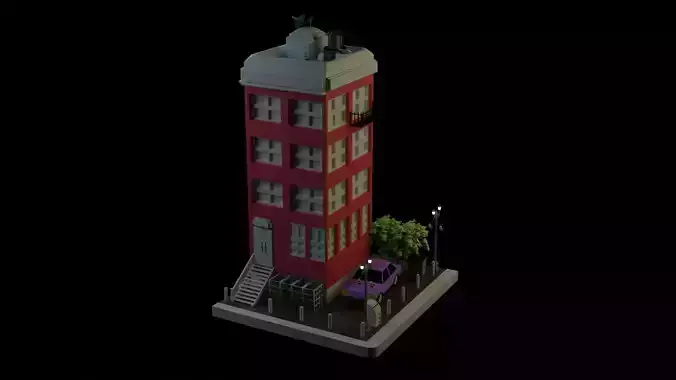 Low Poly building lego