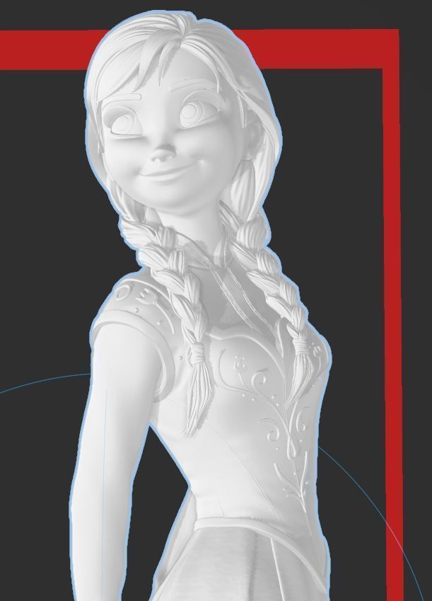 DISNEY FROZEN 3 PACK - ANNA ELSA and OLAF Hi Res 3D Print Files 3D print model_5