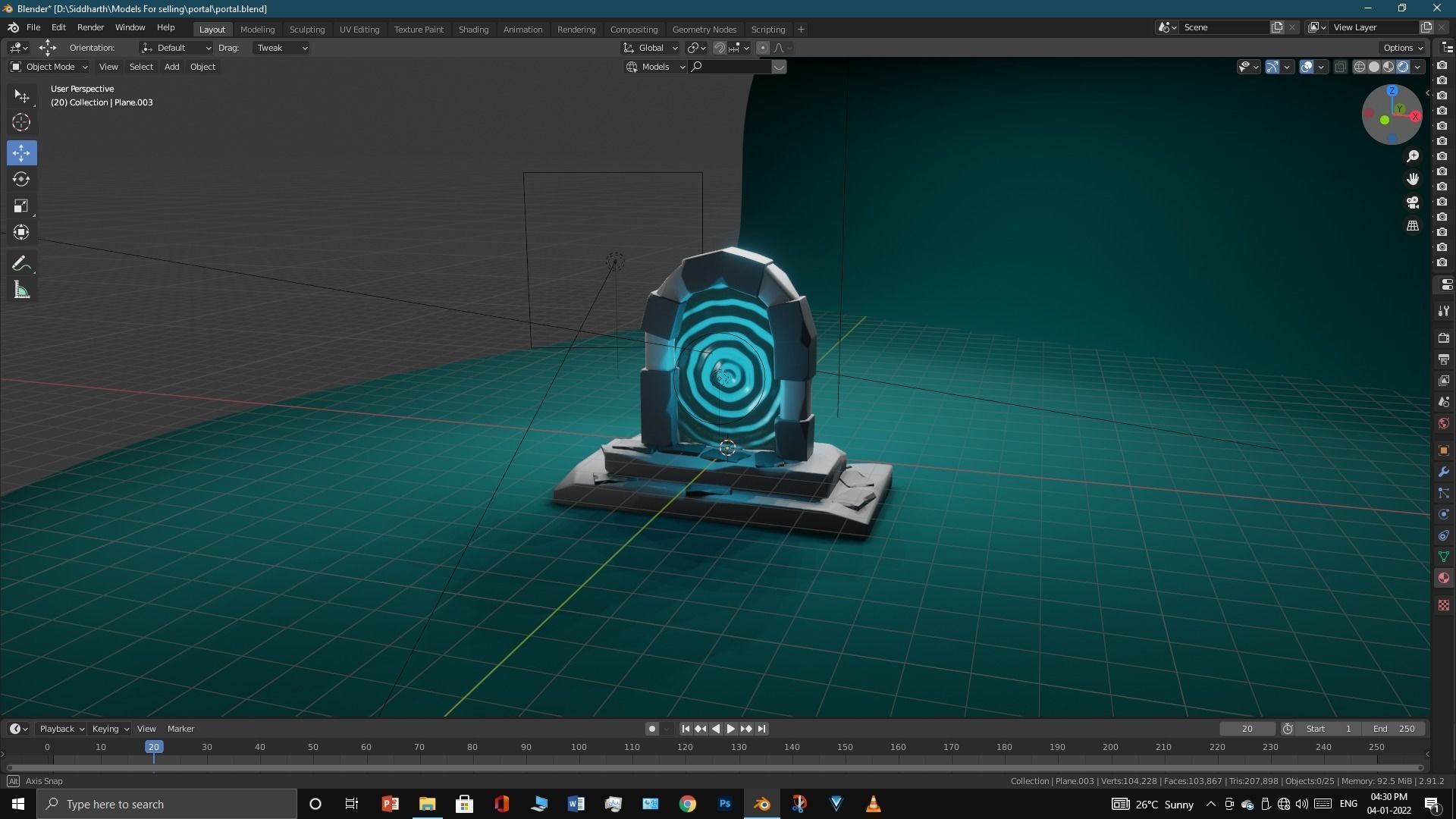 Old Portal 3D model_9