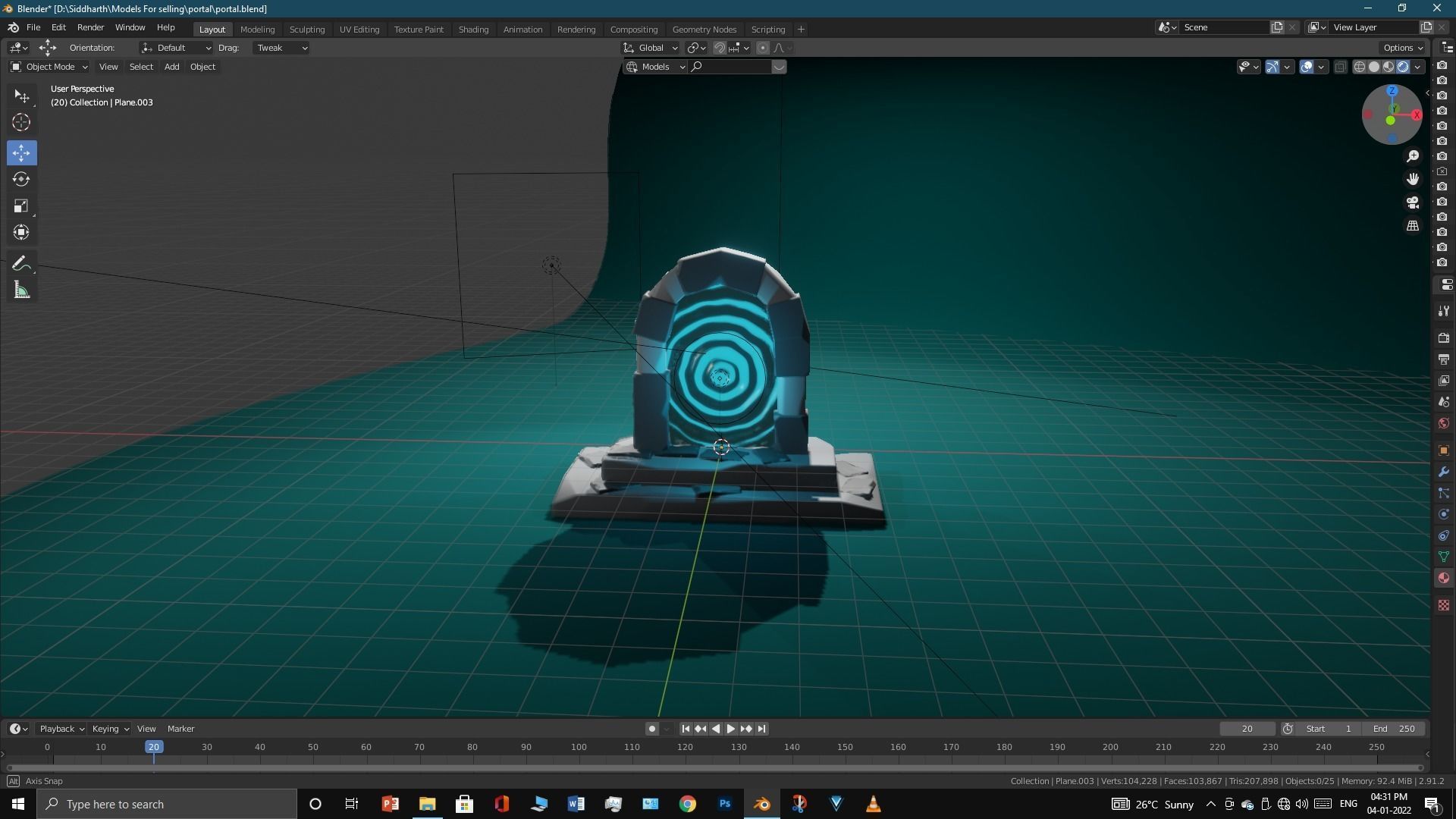 Old Portal 3D model_3