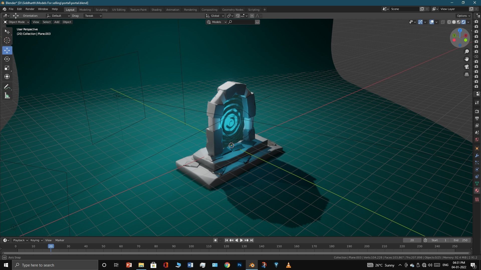 Old Portal 3D model_5