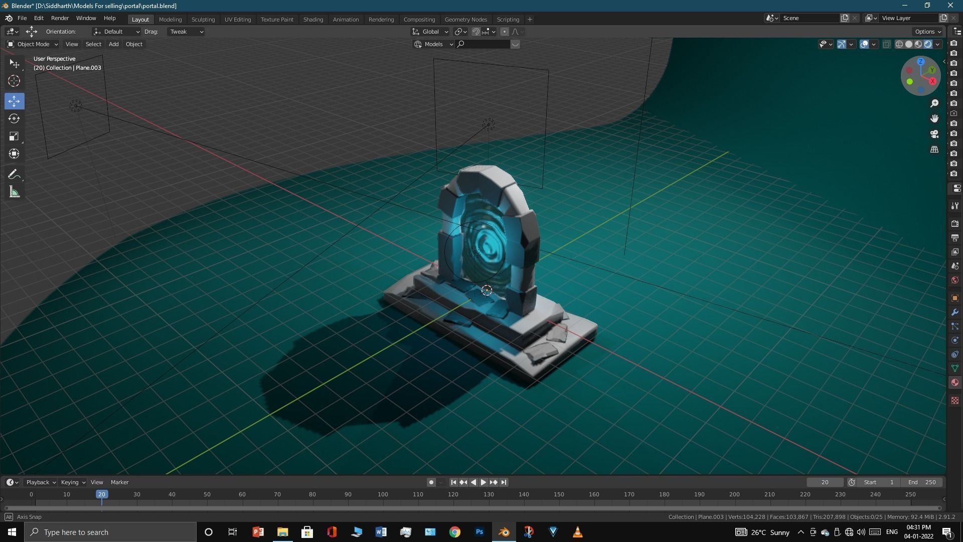 Old Portal 3D model_13
