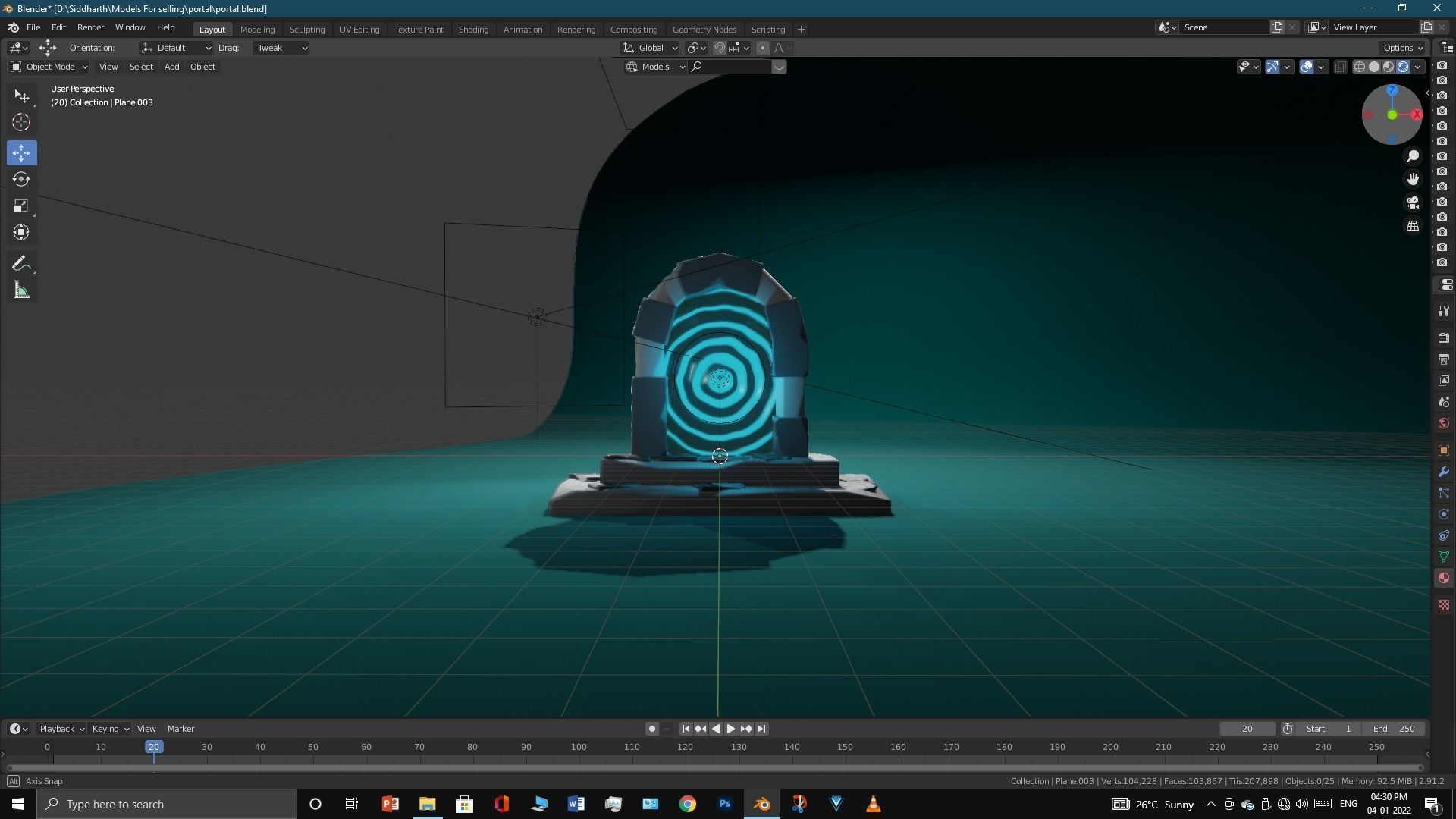 Old Portal 3D model_6