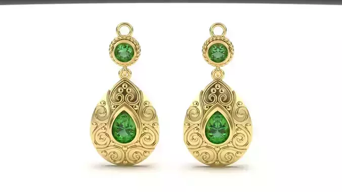 oxidize silver earring