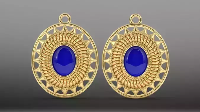 moonstone oxidize silver earring 