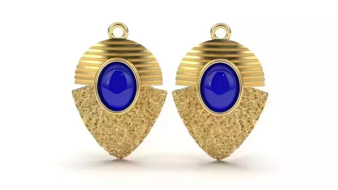 gemstone texture earring