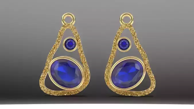 moonstone organic earring