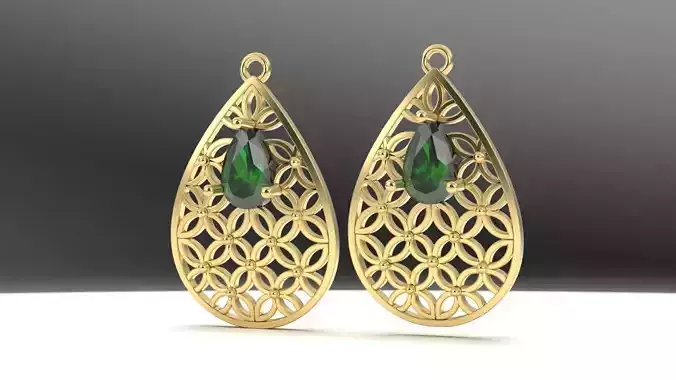 Chakra  earring  3D print model