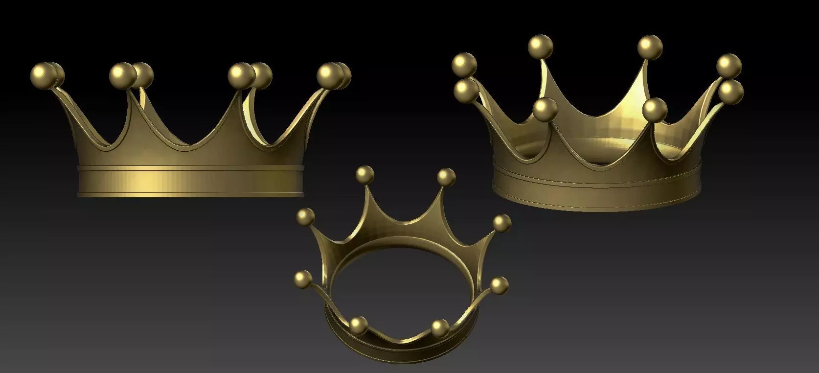 king Crown Free 3D print model_0