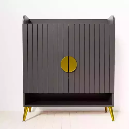 Nordic Gray White Shoe Cabinet 4 Shelves Entryway Shoe Cabinet