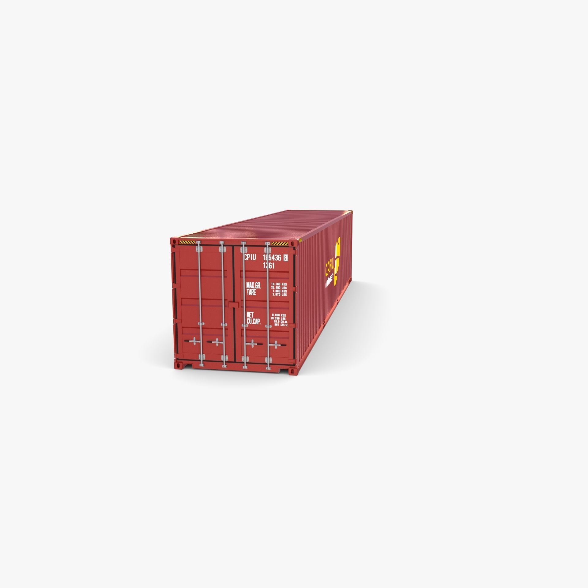 40ft Shipping Container Caru v2 3D model_1