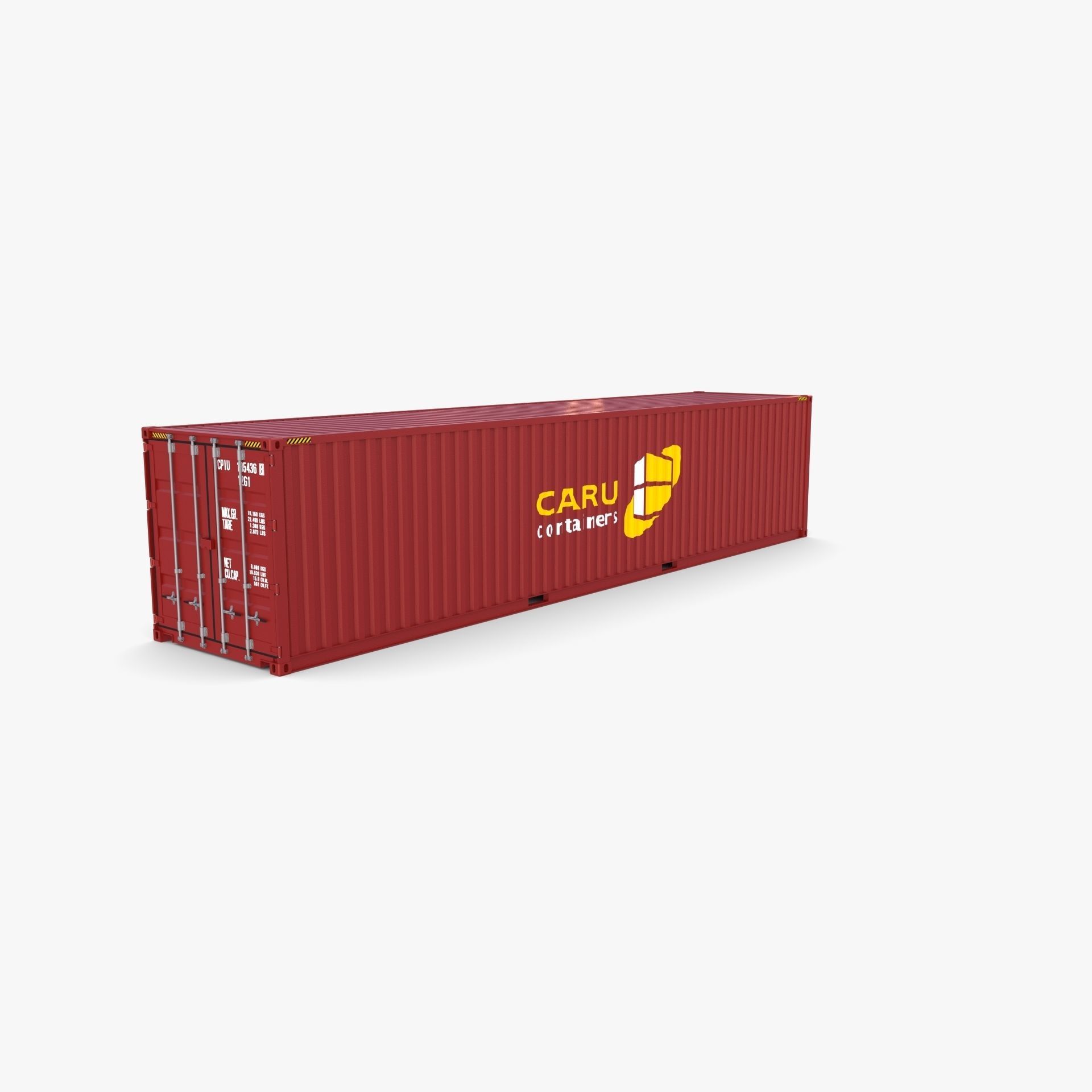 40ft Shipping Container Caru v2 3D model_2
