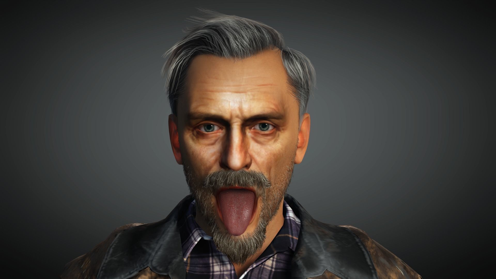 AAA Apocalypse Male Character 04 Low-poly 3D model_17