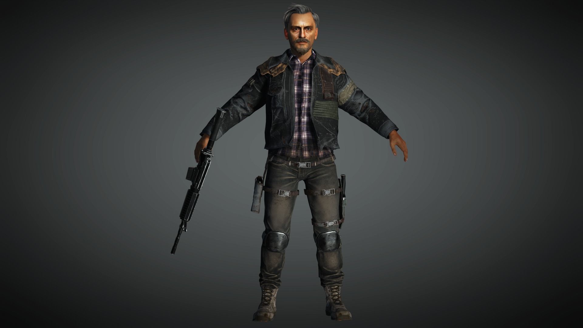AAA Apocalypse Male Character 04 Low-poly 3D model_1