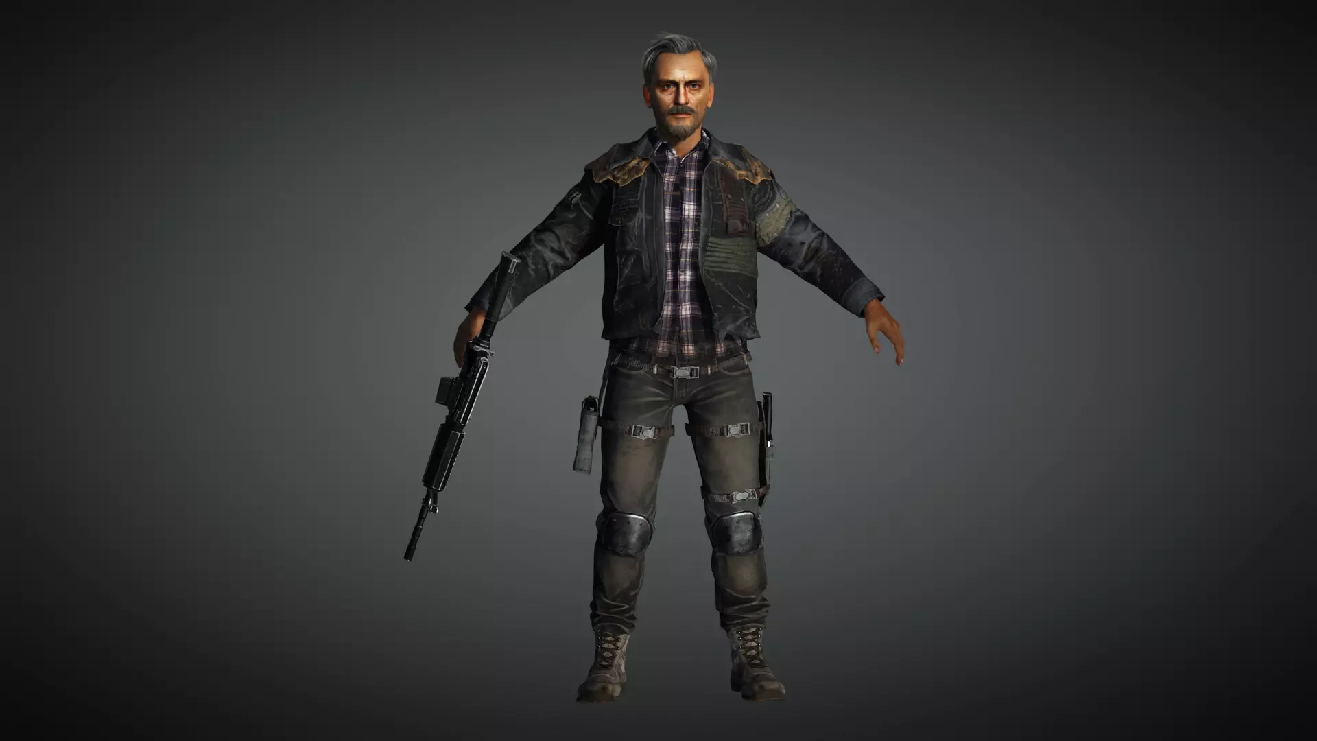 AAA Apocalypse Male Character 04 Low-poly 3D model_0