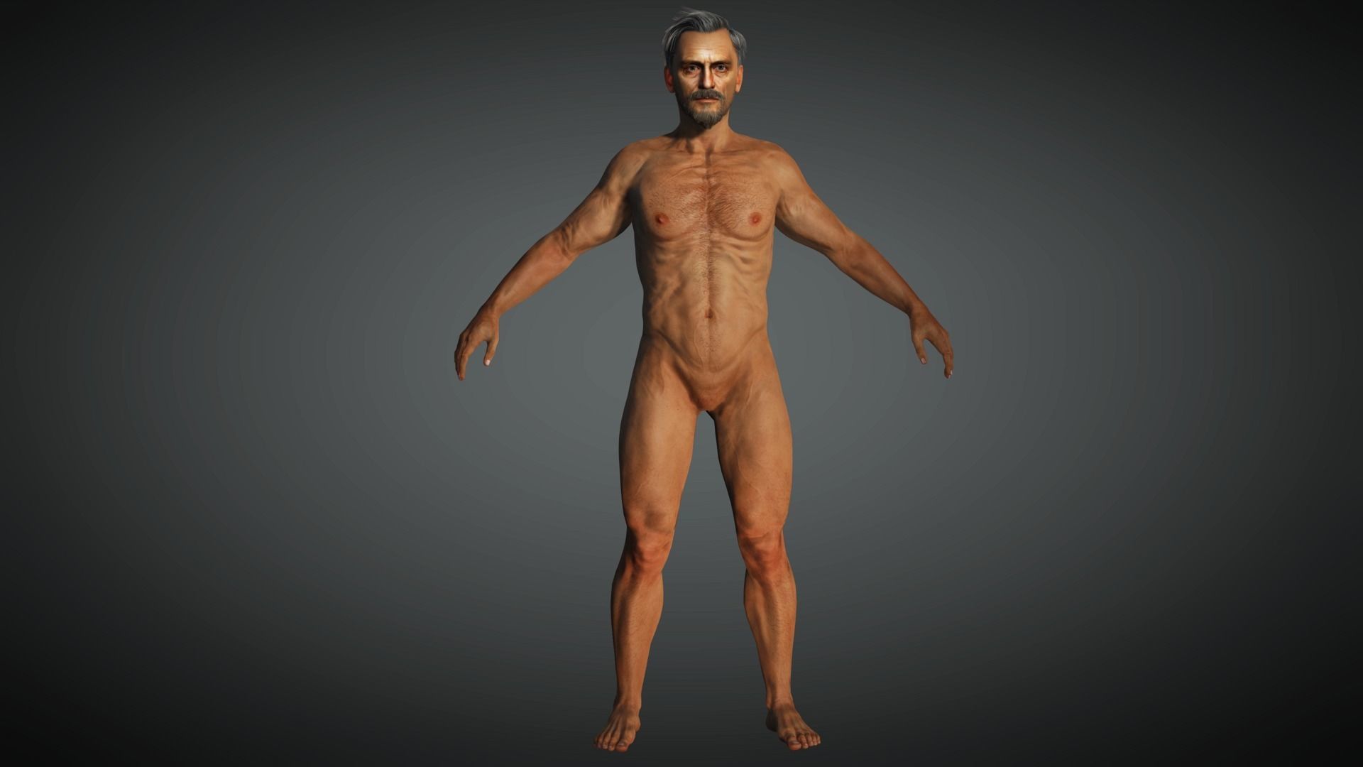AAA Apocalypse Male Character 04 Low-poly 3D model_7
