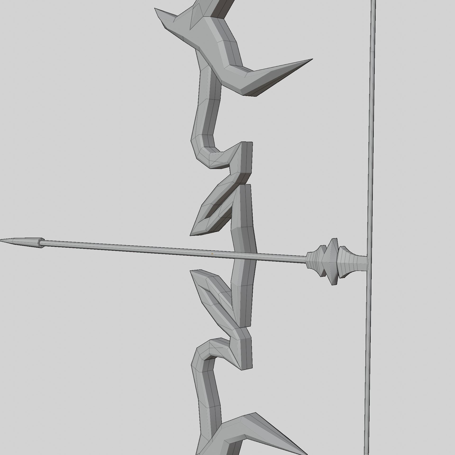 Stylized bow weapon PBR low-poly game ready Low-poly 3D model_4